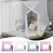JLFNYA Mosquito Net,Mosquito Net for Bed,Mosquito Net for Single to King-Sized Beds,4 Side Openings,Decorative Rectangular Shape for Bedroom Decoration for Twin Size(Without Bed Frame)