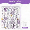 thumbnail image 2 of Cortina de Baño Dznils de Tela Floral Morada Impermeable 72' x 72' con 12 Ganchos, 2 of 11