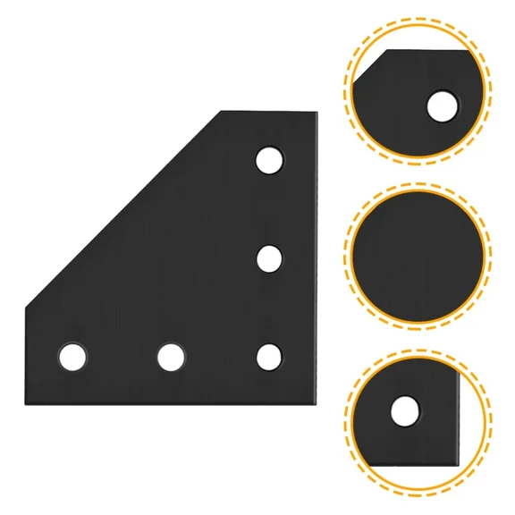 8 Pcs Extruded Aluminum Brackets L-Shaped Connecting Plate Extrusion