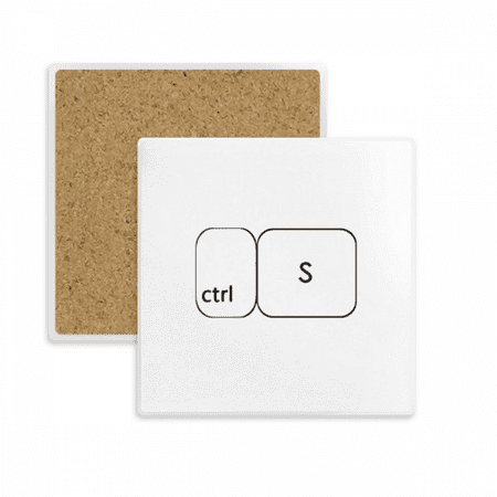 

Keyboard Symbol ctrl S Square Coaster Cup Mat Mug Subplate Holder Insulation Stone