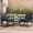 Black, variant on Skandiquip 3-Piece Patio Bistro Set, All-Weather, Outdoor Wicker Furniture with Tempered Glass Table and Waterproof Cushions for Porch, Balcony, Black