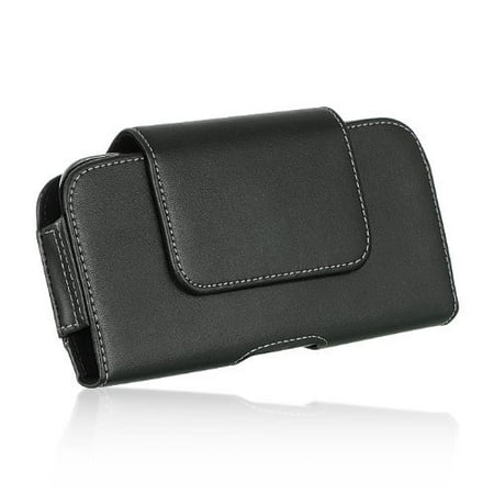 Alcatel OneTouch Elevate Pixi 3 4.5 Horizontal Leather Pouch Case Holster Swivel