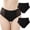 Black, variant on Gkeoshab Panties for Women Women's Cotton Underwear High Waist Women's 2 Piece Black High Waisted Menstrual Underwear Basic Full Coverage Panties