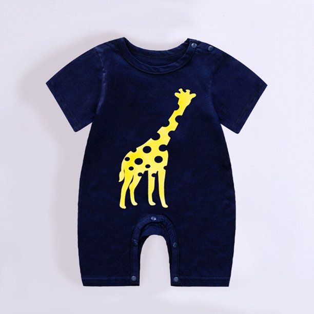 Pijama de una pieza para bebé, pijama, Pelele fino para recién nacido, Pelele de manga corta, ropa de verano para bebé, ropa de dormir con estampado de dibujos animados, 59cm zhangyuxiang CONDUJO