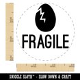 thumbnail image 2 of Fragile Egg Cracked Broken Egg Chicken Rubber Stamp - Small 3/4 Inch, 2 of 7
