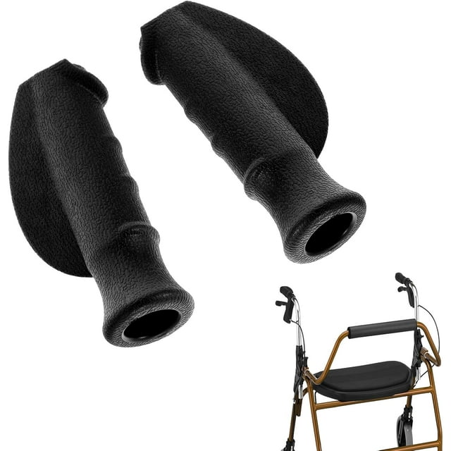 2 Pcs Poignée Universelle pour Déambulateur, Poignées Antidérapantes pour Déambulateur et Fauteuil Roulant, Poignée pour Déambulateur pour Aînés, Handicapés