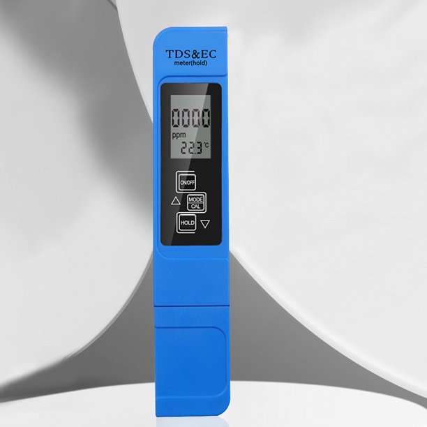 Probador de PH 3 en 1 Conductividad TDS EC Rango 0-9990 para el hogar (Azul - En caja) Ehuebsd Libre de BPA