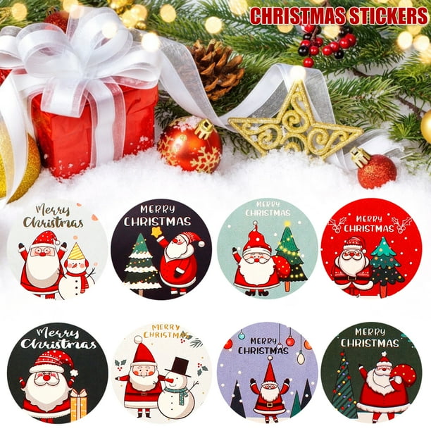 Christmas Stickers Labels Roll 38146 Patterns Holiday ...