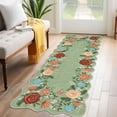 thumbnail image 6 of Geetinfly 2*6FT Area Rugs 1150Gsm100% Polyester Rug Pearl Velvet 350Gsm Velvet Heavy Washed Back Folding Simulation Printed Carpet-Modern-Longing For The Garden Green tone, 6 of 8