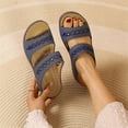 thumbnail image 7 of Ruyang Womens Wedge Sandals Women's Beach Slope Heel Slippers Hollow Casual Slippers Slope Bottom Shoes Retro Sandals, 7 of 7