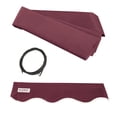 thumbnail image 3 of ALEKO 13' x 10' Manual Retractable Burgundy Patio Awning Sunshade, 3 of 9