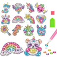 thumbnail image 2 of Kit de pegatinas de pintura de diamantes para niños, pegatinas DIY, artes, dibujos animados, animales, pintura de diamantes por números, juguetes para niños, regalo, 12 piezas, 2 of 4