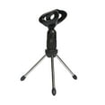 thumbnail image 3 of Foldable Mini Desktop Tripod Stand, with Mic Clips for Lectures, Podcasts, Online Chat, Meeting, Screencasts and More, 3 of 7