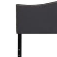 thumbnail image 2 of Flash Furniture Lexington Upholstered King Size Headboard with Accent Nail Trim in Dark Gray Fabric, 2 of 10