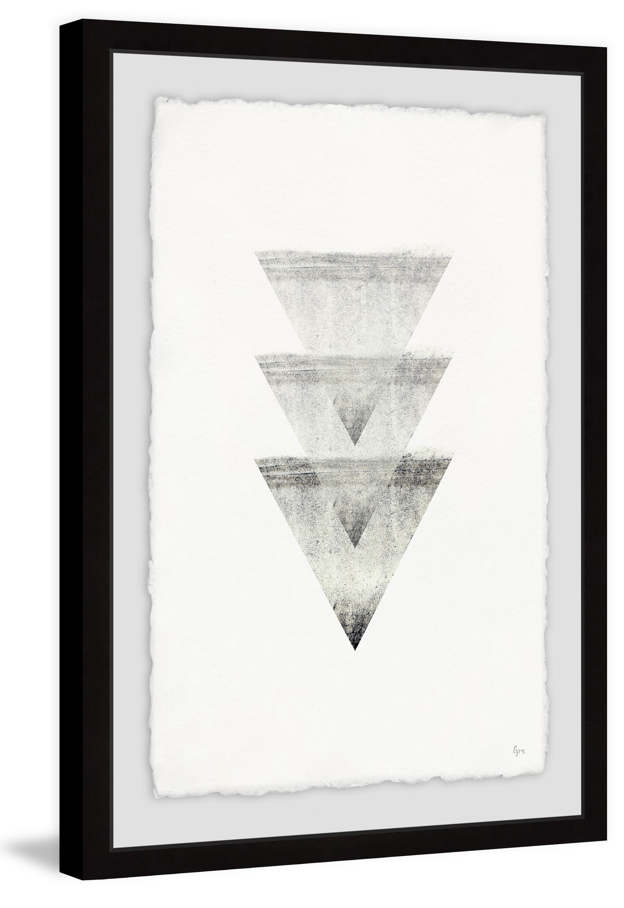 Triple Triangle Cones Framed Painting Print