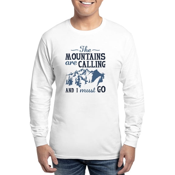 CafePress - The Mountains Are Calling Long Sleeve T Shirt - Unisex Cotton Long Sleeve T-Shirt