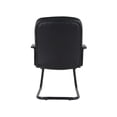 thumbnail image 3 of Boss Office Products Black Mid Back Guest Reception Waiting Room Chair with Cantilever Base, 3 of 7