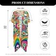 thumbnail image 6 of FKELYI Kimono Coverups for Women Soft Beach Cover Up Groovy Flower Skull Print Half Sleeve Summer Cardigan Bikini Cover Ups Resort Wear Casual Cruise Outfits, 6 of 6