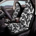 thumbnail image 3 of Binienty Grey Camo Car Seat Covers Front Seats Anti-Slip Removable Car Bucket Seat Covers Universal for Cars SUV Truck, 3 of 8