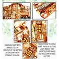 thumbnail image 5 of HAPPY BAY Men's Hawaiian Shirts Short Sleeve Button Down Shirt Floral Shirt Men Casual Beach Holiday Hawaii Island Shirts for Men Funny 5XL Geometric, Autumn Brown, 5 of 5