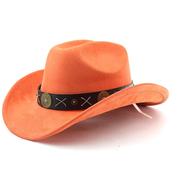 TIANZEN Western Cowboy Hat With Curved Brim For And Outdoor Adventure Travel Riding Country Style Tan Hat