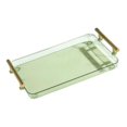 thumbnail image 4 of Bandeja de servicio rectangular Soledad Bandeja de servir acrílico transparente con asas VERDE, 4 of 10