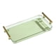 thumbnail image 4 of Bandeja de servicio rectangular Bandeja de servicio con asas Bandeja de alimentos de 12 "x8" Bandeja de acrílico transparente multipropósito Sunnimix Bandeja de servir, 4 of 8