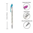 thumbnail image 2 of Custom Pens with Stylus - The Pearl - Personalized Metallic Printed Name Pens with Black Ink - Imprinted with Logo or Message - Great Gift Ideas - FREE PERSONALIZATION 12 pack (Silver), 2 of 4