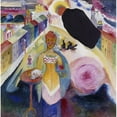 thumbnail image 2 of Wassily Kandinsky 20x20 Gold Ornate Framed and Double Matted Museum Art Print Titled - Lady in Moscow (1912), 2 of 4