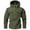 Army Green, variant on Men's Functional Softshell Jacket Loose Fit Windproof Lined Workwear Coat for Outdoor Casual Use