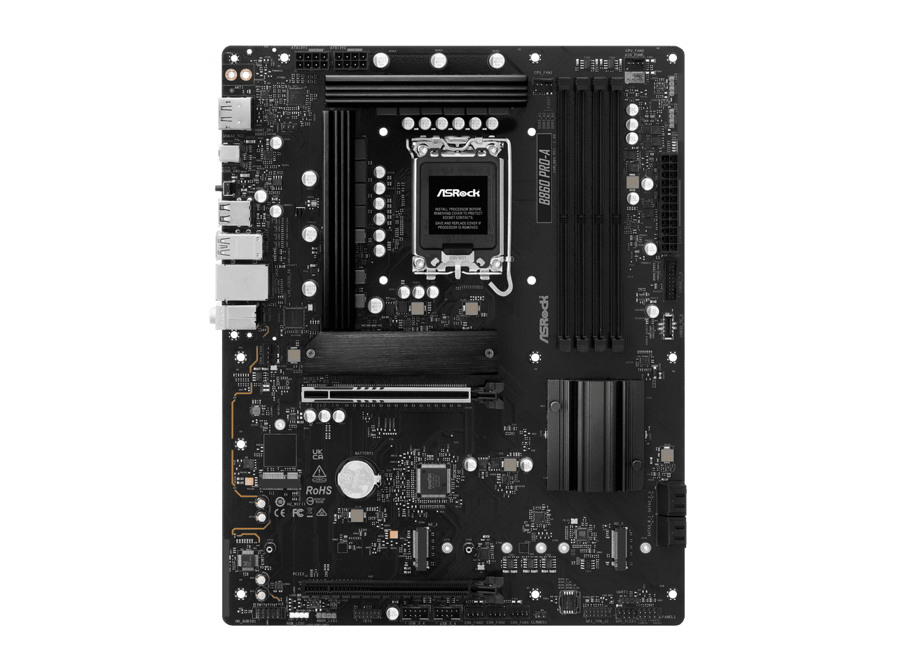 ASRock B860 Pro-A LGA 1851 Intel B860 SATA 6Gb/s DDR5 Intel Core Ultra  ATX Motherboard