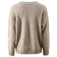 thumbnail image 5 of Arlun V-Neck Sweaters for Women Soft Long Sleeve Versatile Knitted Sweater Casual Loose Fit Solid Color Drop Shoulder Pullover Tops Autumn and Winter Going out Clothes Beige XL, 5 of 5