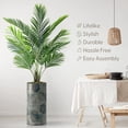thumbnail image 3 of Artificial Tree in Contemporary Planter, Fake Areca Tropical Palm Silk Tree for Indoor and Outdoor Home Decoration - 66" Overall Tall (Plant Pot Plus Tree), 3 of 5
