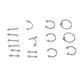 thumbnail image 5 of Juego de aretes para la nariz Bling Bling Acero inoxidable 16 piezas, 5 of 12