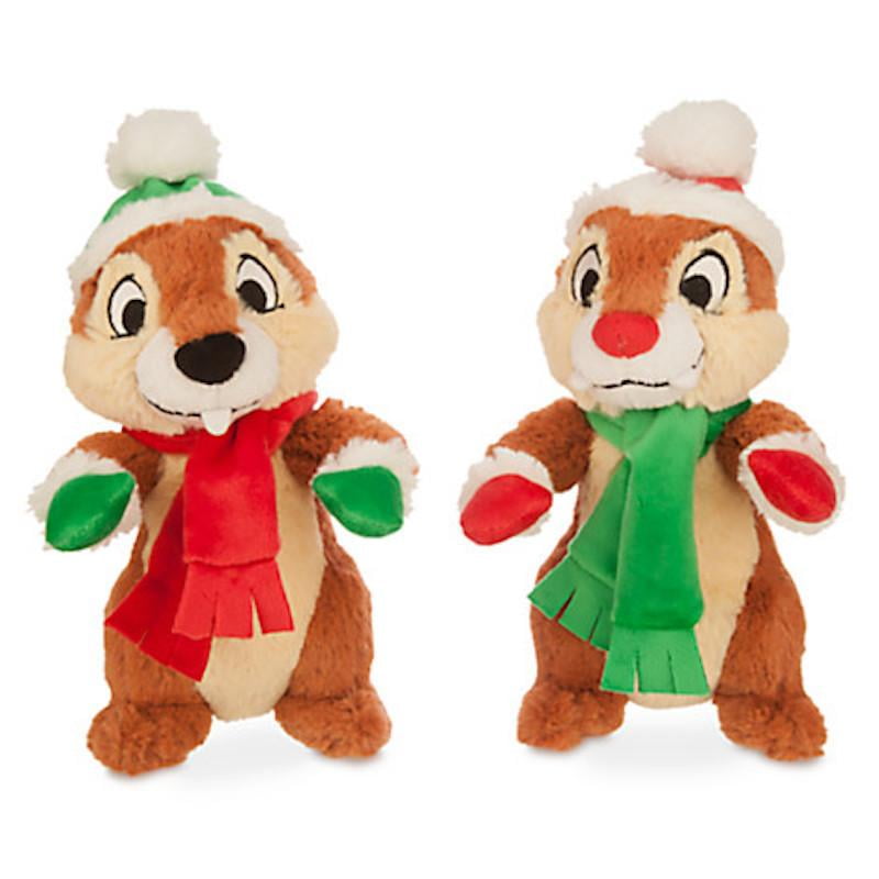 disney parks holiday christmas chip and dale plush toys new with tags