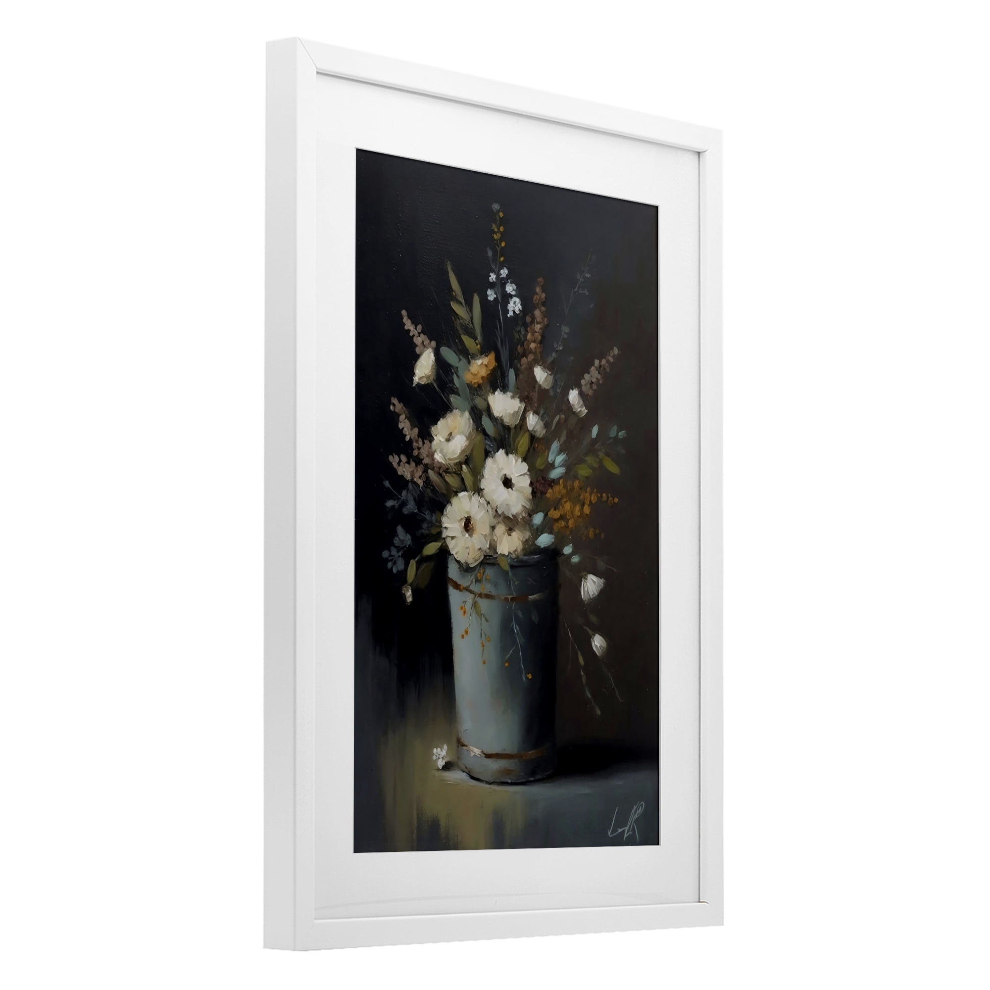 Stupell Industries Rustic Floral Bouquet Bucket White Framed Print Under Glass, design by Creative Studio