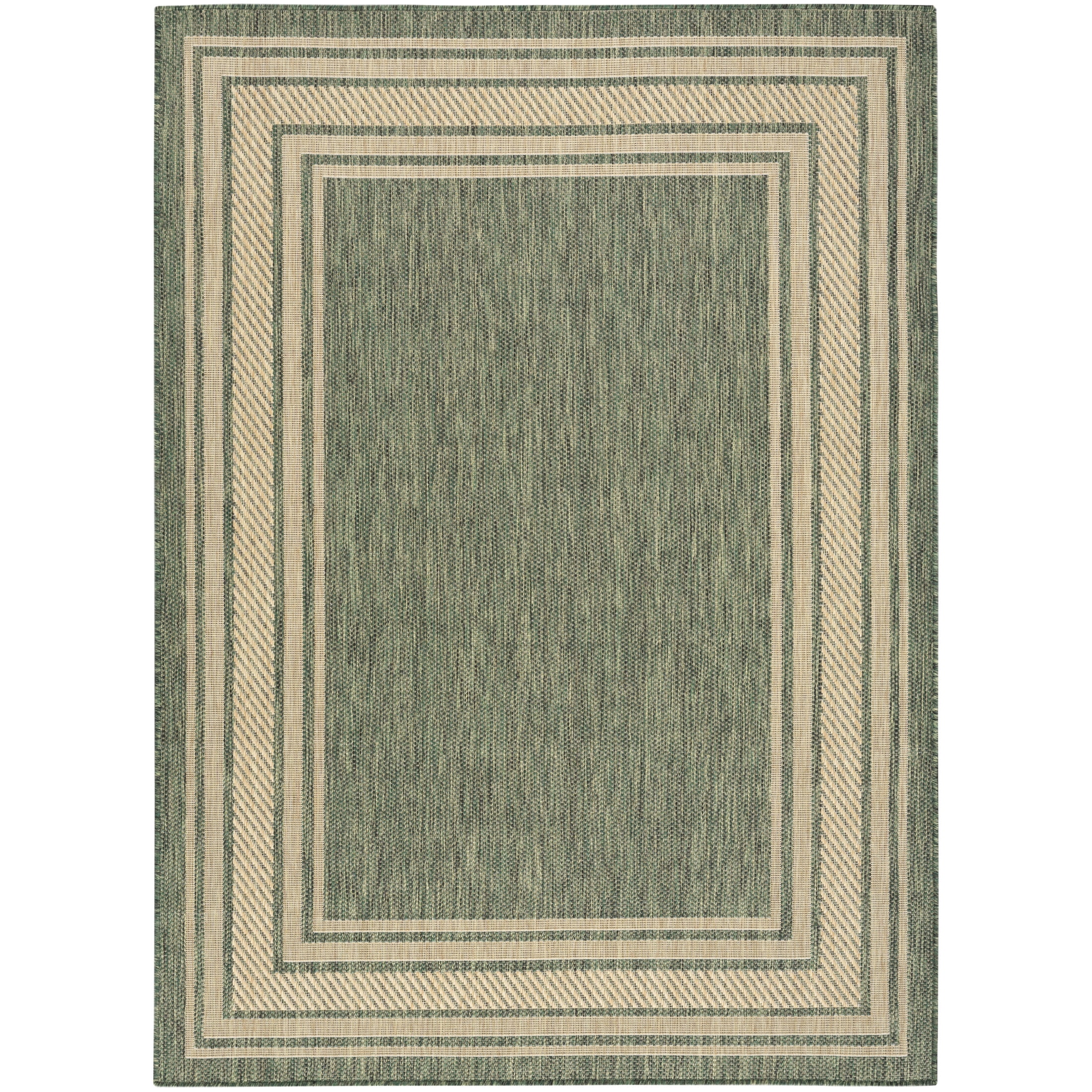 Nourison Horizon Indoor/Outdoor 5' x 7' Green Modern Rug - Walmart.com