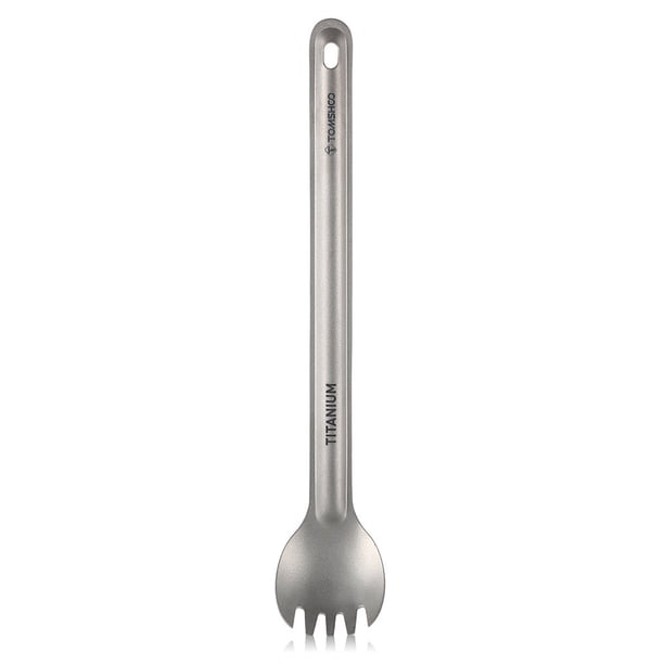 Spork en Titane, Fourchette de Camping, Ustensiles de Camping, Poignée Antidérapante, Maison, Pique-nique, Camping (Cuillère