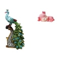 thumbnail image 1 of Elegante Colección De Esculturas De Animales De Ciervo Pavo Real Para Dormitorio, Oficina, Sala De Estar, Estantería, Cocina, Comedor, Adorno De Mesa, Artesanía Fina., 1 of 8
