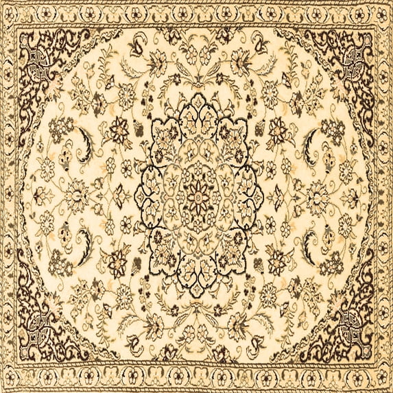 Ahgly Company Indoor Square Persian Brown Traditional Area Rugs, 5' Square