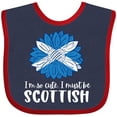 thumbnail image 3 of Inktastic I'm So Cute, I Must Be Scottish Sunflower Boys or Girls Baby Bib, 3 of 4