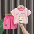 thumbnail image 2 of NOLDARES Toddler Baby Boy Clothes Summer Outfits Boys Summer Outfits Waffle Knit Boys Polo Shirt Casual Shorts Set Solid Kids Clothes(A15-Hot Pink,7-8 Years), 2 of 8
