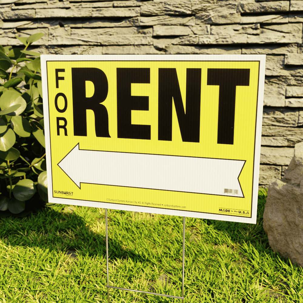 Signage Rental Insert Buy Sunburst Systems 3820 For Rent Plastic Sign with Blank Space for ...