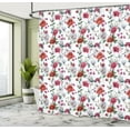 thumbnail image 5 of Ambesonne Flower Shower Curtain, Romantic Magnolia Nature, 69"Wx84"L, White Red Pink, 5 of 5