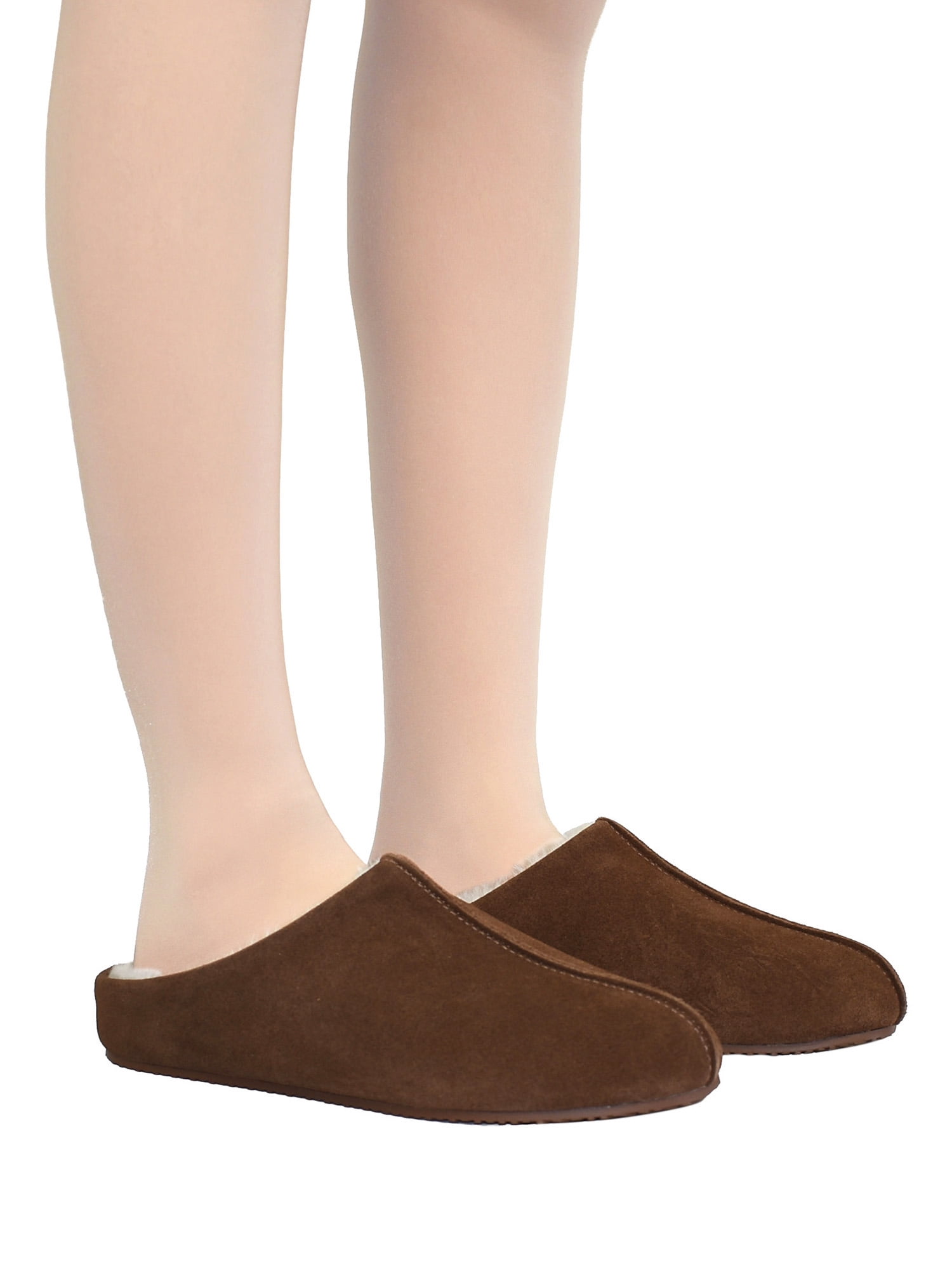Joyspun Women's Suede Mule Slippers
