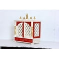 thumbnail image 3 of Wooden Temple For Home And Office/Hindu Pooja Temple/Mandir With Doors And Storage Cabinet/ Home Decor Or Office Household Shrine for Diwali, 3 of 4