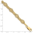 thumbnail image 3 of 14k Yellow Gold Flower with Scalloped Edge Link Bracelet, 3 of 7
