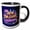 Black/White, variant on 3drose, New Orleans, Louisiana. Jazz, Mardi Gras. Chic Patriotic Family Gift, 11oz Two-tone Black Mug