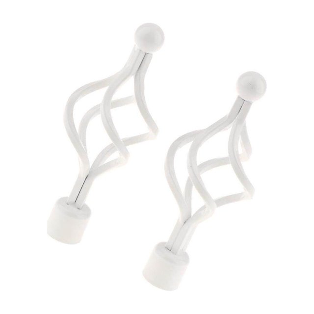 pitrice Support de Tringle à Rideau 22mm Embouts de Tringle à Rideau Type 2 - Blanc