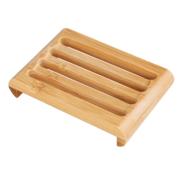 Caja de jabón de madera de bambú natural de 2 piezas, para jabón de esponja de baño de cocina, esponjas y más LingWen 9024715015099